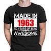 Personalised Made In 1963 60 Years Of Being Awesome Retro Mens T-Shirts Top #DNE