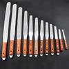 Silk Screen Printing Industrial Ink Spatula Stainless Steel Scraper Blade and Wooden Handle Screen Printing Ink Knife Tool Parts