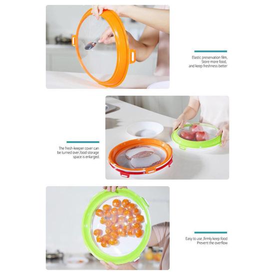 Matkonserveringsbrett Stabelbar Kjøleskapsoppbevaringsbeholder Gjenbrukbart Kjøkkenmatoppbevaringsbrett Vakuumforseglet Matbeholder