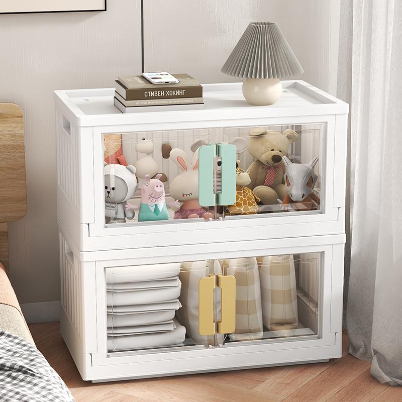 2 Size Storage Cabinets For Kitchen, Bedroom, Living Room, Office, Stackable Cube Storage Organizer