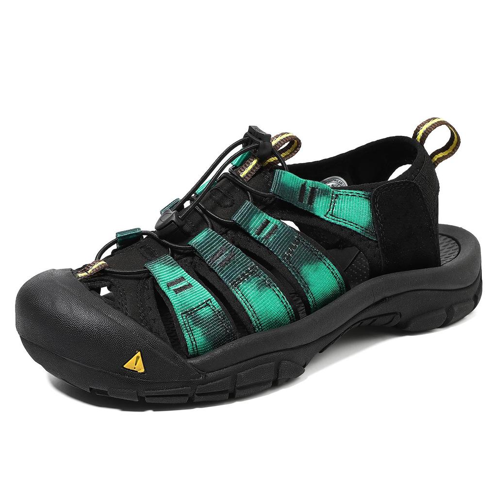 Herren Sommer-Sandalen für draußen, geschlossen, dicke Sohle, große Größen, lässige Strandschuhe
