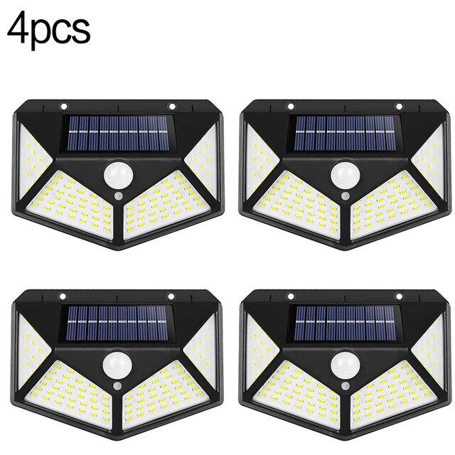 1/2/3/4/5/6/7/8/9/10 buc 100 LED-uri de perete lampă solară în aer liber cu senzor de mișcare PIR cu energie solară lumina soarelui Lumină stradală pentru grădină