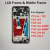 Huawei G9 P9 P10 P20 P30 P40 Lite E İçin Orta Çerçeve LCD Ön Çerçeve Kasa Çerçevesi Yan Tuşlu
