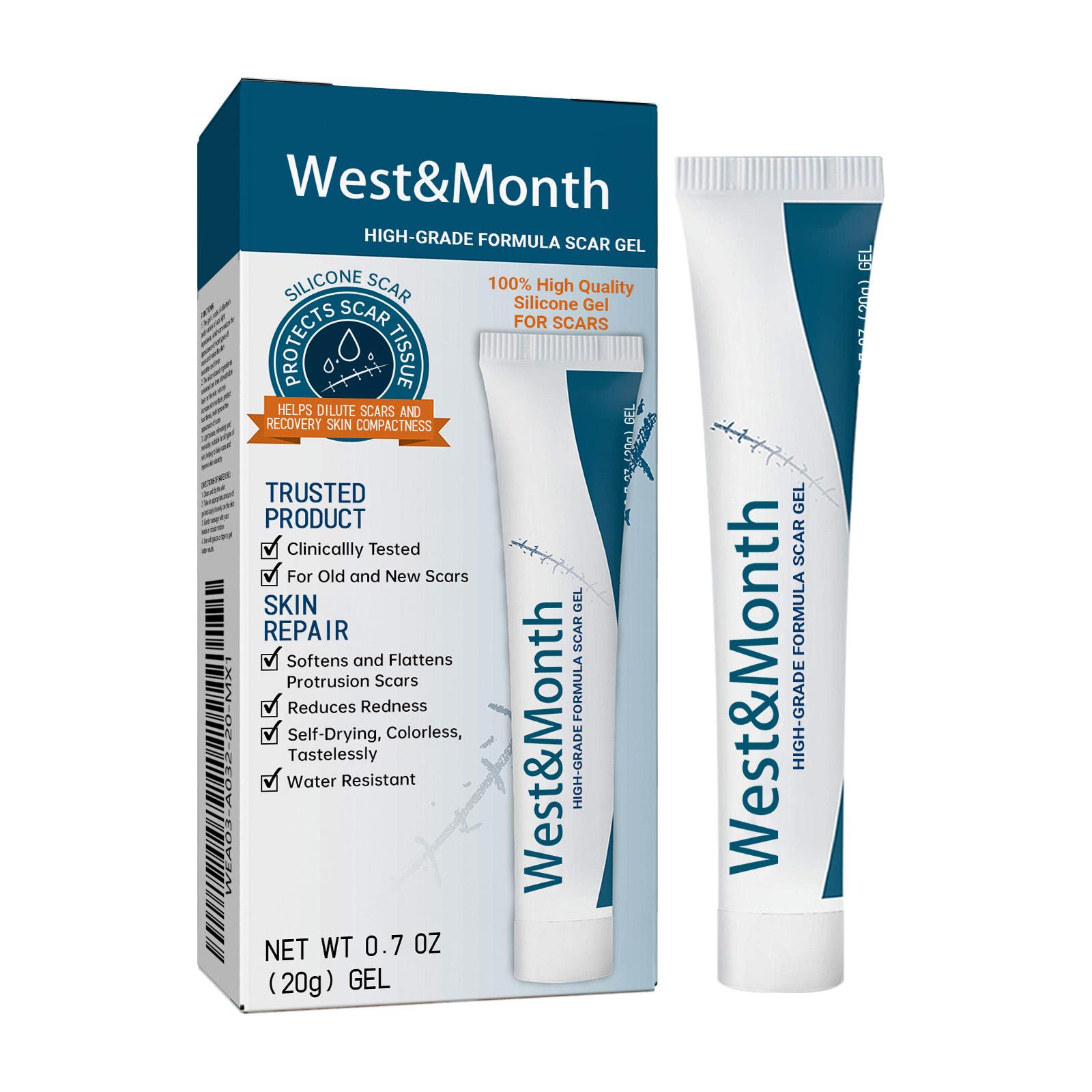 

West&Month Scar Fading Gel, post-pregnancy stretch mark fading, scar repair and fading, skin smoothing care gel 20g