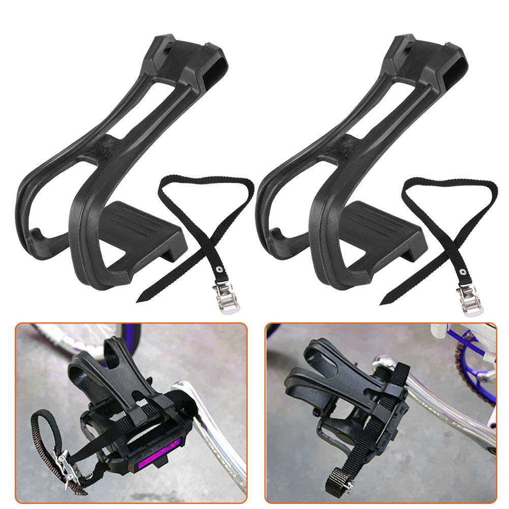1 Set of Bicycle Pedal Foot Fender Toe Pedal Clips Straps for Fixed Gear and Road Bikes Non-Slip &