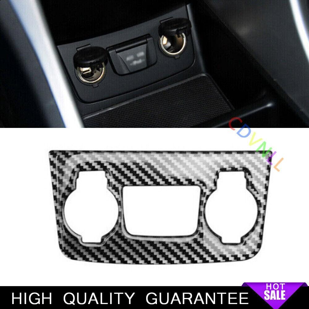 Middle Console Cigarette Lighter Trim For Hyundai Sonata 11-14 Real Carbon Fiber