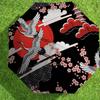 1pc Japanese Cranes Automatic Folding Umbrella, Heavy Duty 8 Rib Iron Frame,  Suitable for Travel, Daily Use, Birthday, Decor Gift m0104014