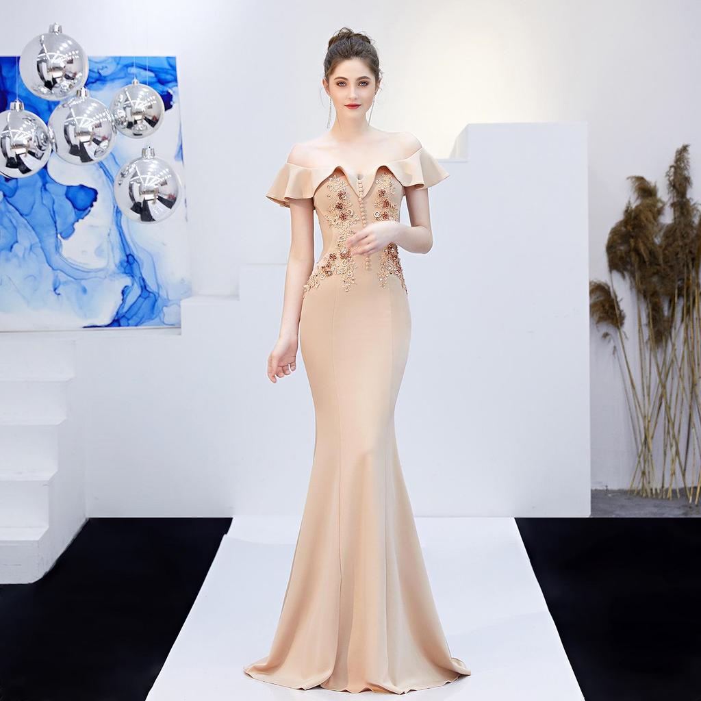 Braut Langer schlanker Fischschwanzrock Hochzeit Abendkleid Mädchen Abendkleider