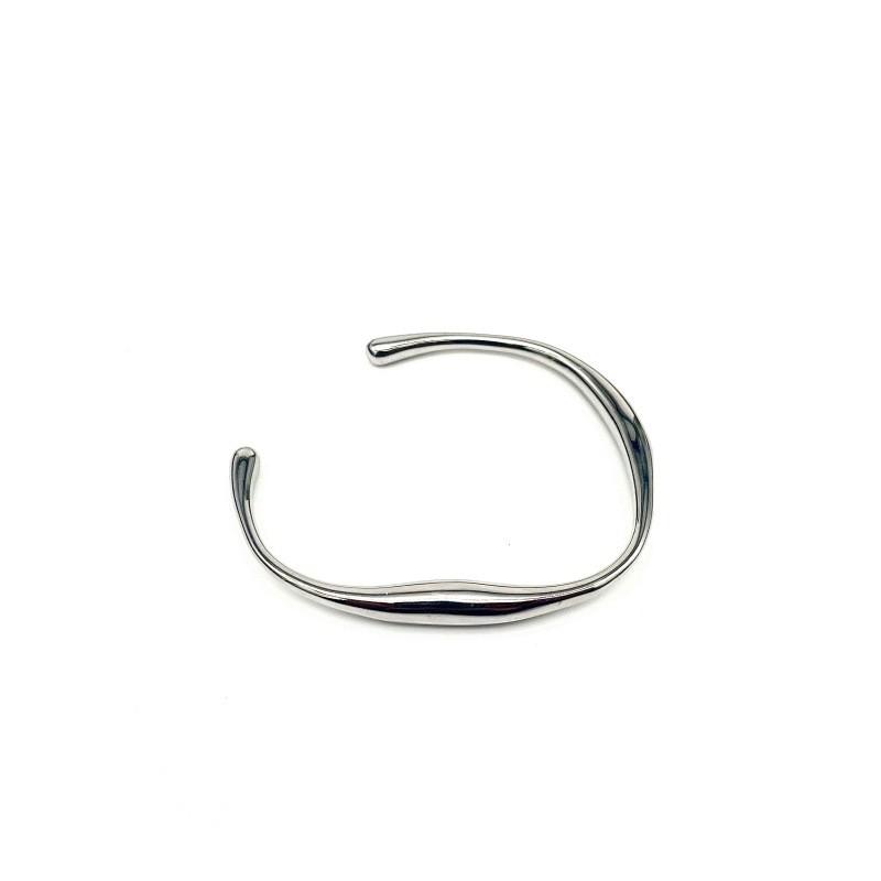 Modern Stainless Steel Geometric Bracelet For Women And Men With Polished Finish For Office Wear