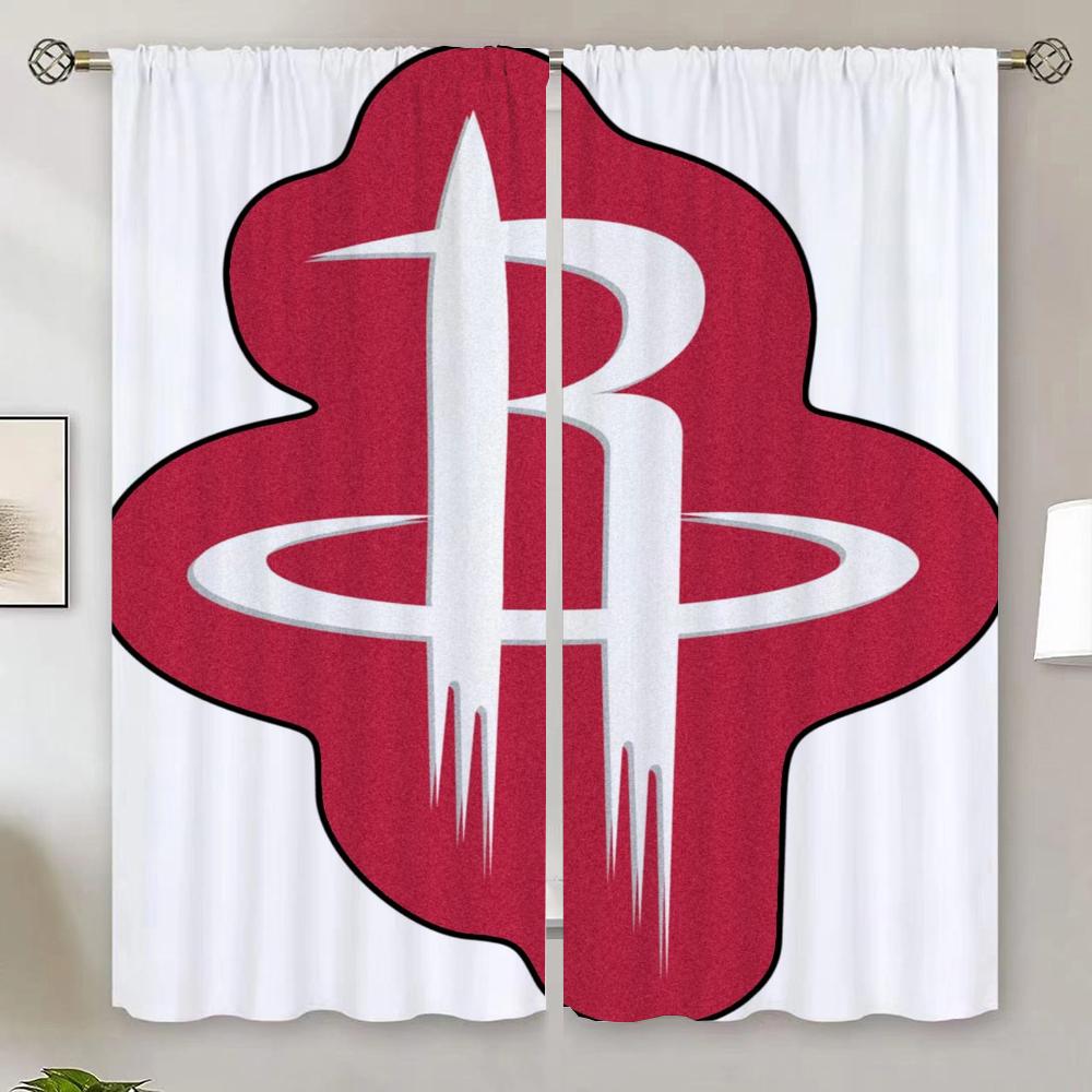 

Рождественские шторы для гостиной H-Hou-ston Rock-kets Modern 2024 Black Out Curtains Salon 2 Pieces Curtain Blackout Curtain 100% W50xH70cmx2pcs-CL