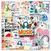51 Love Music Graffiti Stickers Personality English Short Sentences Decorative Mobile Phone Case Water Cup Guitar Stickers
