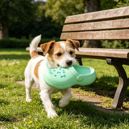 Quietschende Pantoffel Hundekauspielzeug Bissfest Aggressiver Kauer Latex Rutschschuhe Interaktives Spielzeug Kleiner Hund Zahnen Reinigung Langeweile Spielzeug