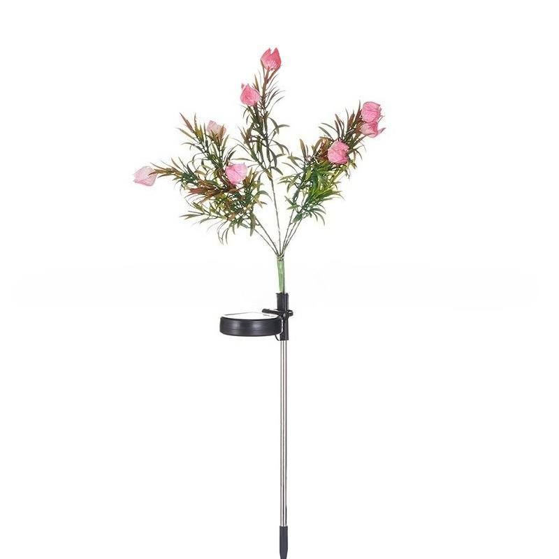 Solar Powered Gardenia Fairy Lights Outdoor Waterproof LED Simulation Flower String Lights for Patio Lawn Decoration Ambiance