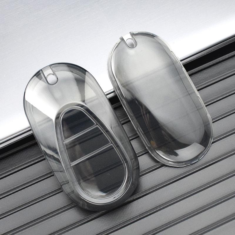 

Auto Keyless TPU Car Key Case Cover Bag for Mercedes Benz W206 W223 S350 C260 C300 S400 S450 S500 S400L Maybach S480 C S Class прозорий колір чорний