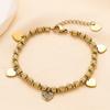 1Pcs Stainless Steel Love Point Diamond Bracelet Women's Simple Light Luxury Retro Bracelet