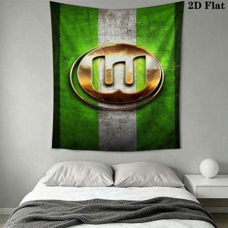 VfL Wolfsburg Wall Hanging Printed Fabric Blanket Decorative Tapestries for Bedroom Living Room Home Decor