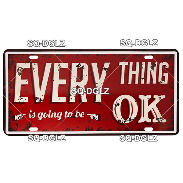 [SQ-DGLZ] Text Hope Love Home License Plate Tin Sign Store Bar Wall Decoration Metal Sign Home Decor Painting Plaques Art Poster