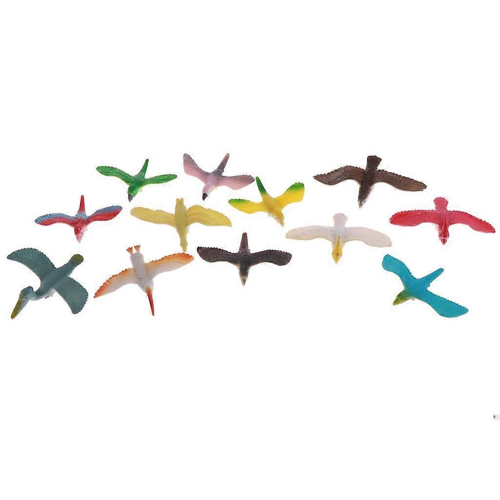 2-4pack Pack of 12 Plastic Flying Birds Animal Figures Kids Toys Collectible