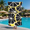 Colorful Day Of The Dead Sugar Skull Beach Towel, Lightweight Absorbent Towel For Outdoor Beach Holiday Swimming
