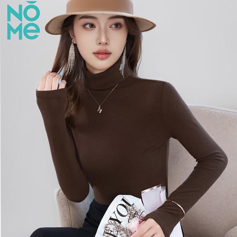 NOME Women s Ribbed Turtleneck Long Sleeve Base Layer Top L