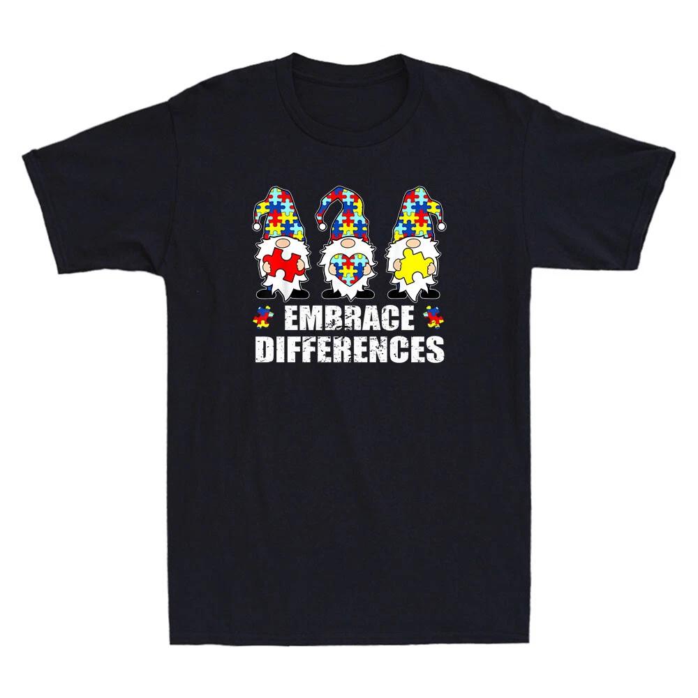 Autism Gnomes Embrace Difference Autism Awareness Gifts Vintage Unisex T-Shirt XXXXL