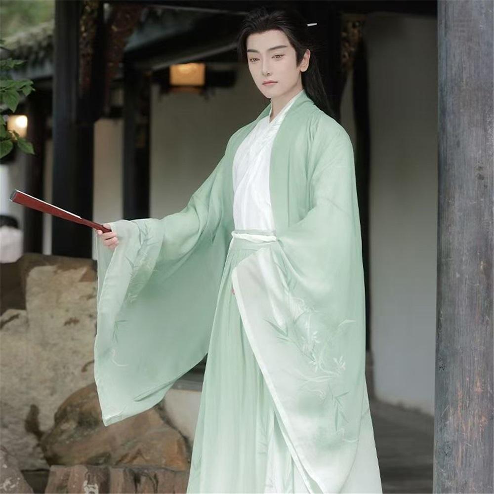 Tradiční čínský Hanfu župan - Elegantní kostým ve starověkém stylu pro cosplay pro muže