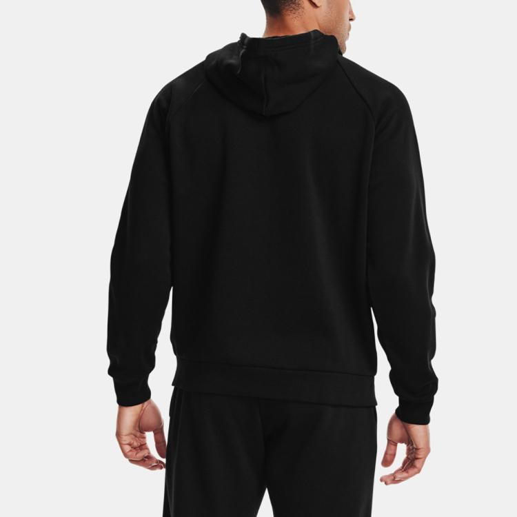 Under Armour Training Fleece Warm Zip-Up Hoodie Men Jackets Black 1357111-001