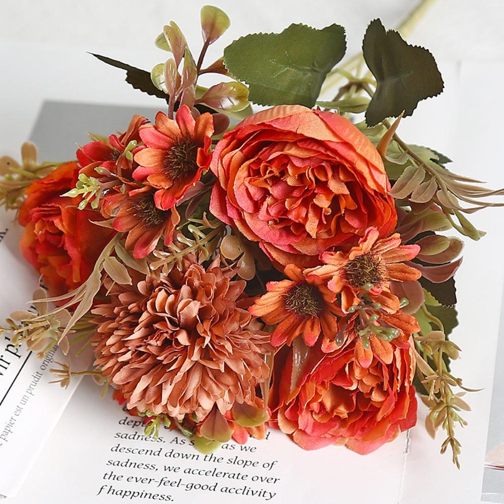 

Peonies Design Simulated Flowers Colorful Landscape Brides Holding Flowers Scenery Model Terrain Model European Style Peonies оранжевый