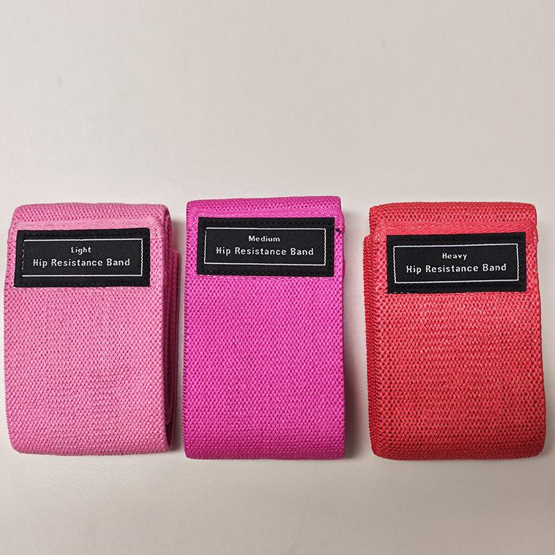 Polyester Cotton Yoga Resistance Bands Set - Booty, Squat, and Hip Lift Fitness Elastic Bands In Stock