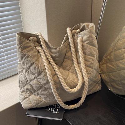 Large Capacity Single Shoulder Underarm Canvas Bag for Commuting To Work Women's Tote Bag Cotton Clothing Bag