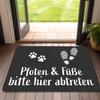 1pc German "Pfoten & Füße" Door Mat - Comfortable And Soft, Washable Indoor/Outdoor Mat, Suitable for Entrance, Outdoor Door Mat