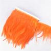 10Meters Leather Pink Rooster Neck Hackle Feather Trim Ribbon Pheasant Feathers Fringe For Crafts Plume Decoration Decor Plumas