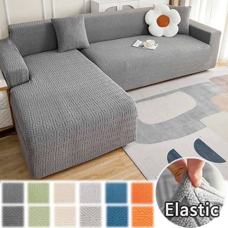 Elastisk sofatrekk til stue setetrekk justerbart sofatrekk L-formet sofatrekk møbelbeskytter hjemmedekor