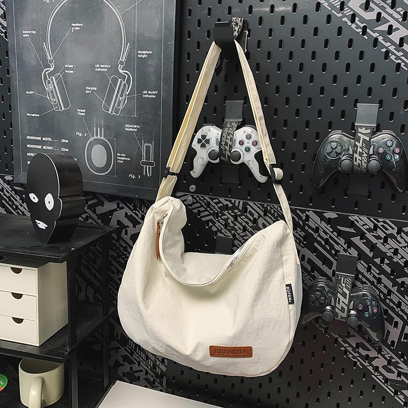 School bag versatile ins style simple large capacity shoulder backpack simple couple daily light mail carrier bag