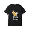 Garlic Bread T Shirt White Skeleton Holding Garlic Bread Graphic and Text Casual Wear for Men and Women