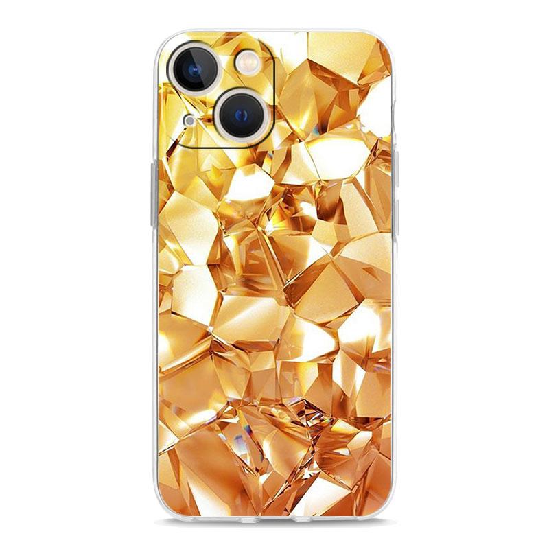 Phone Case For iPhone 17 Cases iPhone Air 16 15 12 13 14 Pro Max 7 8 Plus 16Pro iPhone11 Clear Soft Cover Gold Art