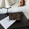 Durable Leopard Print Cosmetic Bag, Large Capacity Odorless Makeup Organizer with Secure Zipper, Fashionable for Daily Use