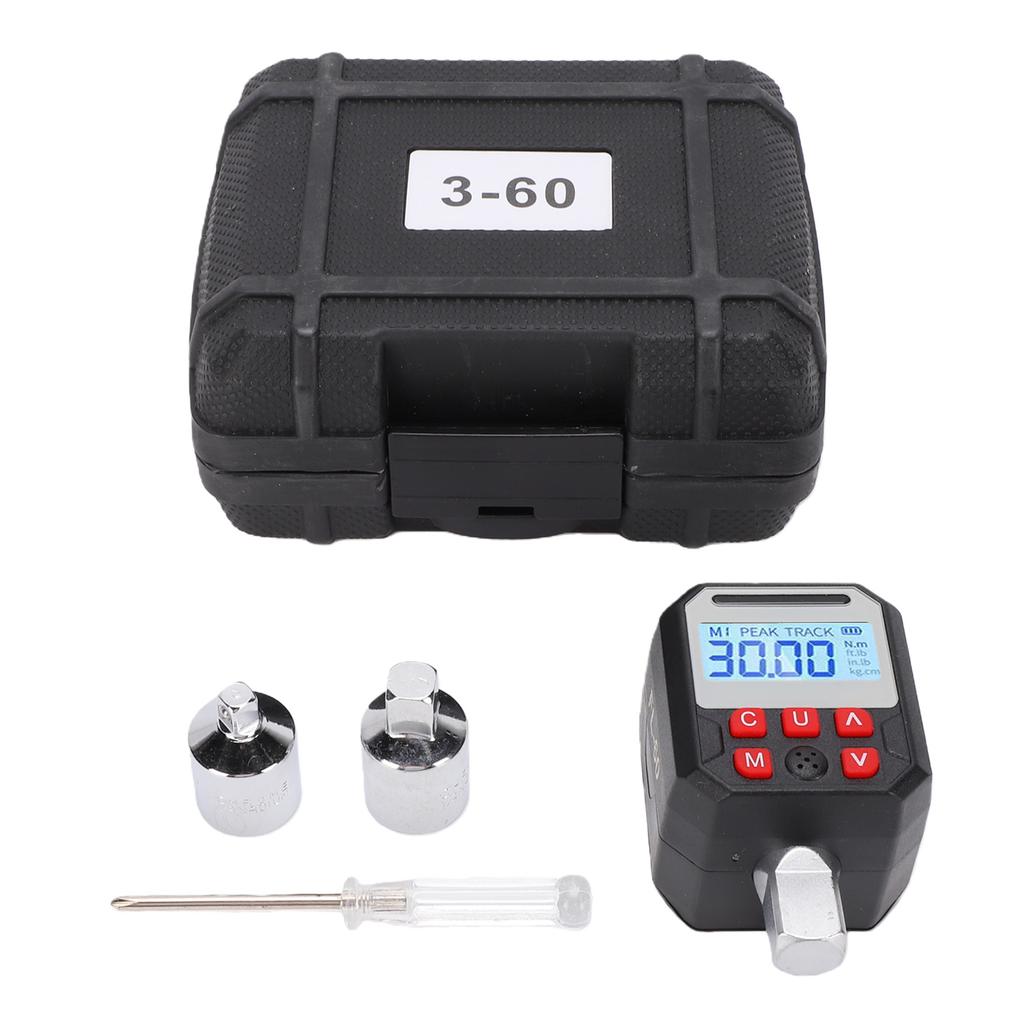Digital Torque Adapter 1 2 Inch 3 To 60Nm Range + 2percent Accuracy Smart Torque Gauge with Color LCD Screen