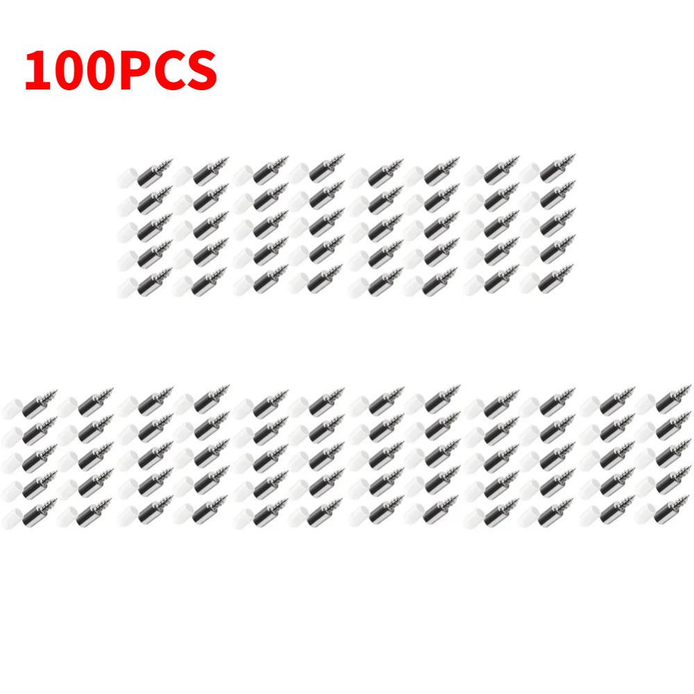 20-200pcs Cross Self-tapping Screw Laminate Support Cabinet Wardrobe Storage Rack Septum Screw Fixed Bracket with Rubber Sleeves