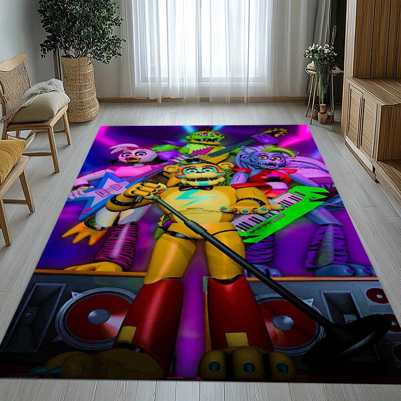 Tappeto Area Antiscivolo Horror Freddy F-FNAF Giochi Soggiorno Tappeto Morbido per Camera da Letto Stanza dei Giochi dei Bambini Divano, Zerbino Decorazione per la Casa Regalo