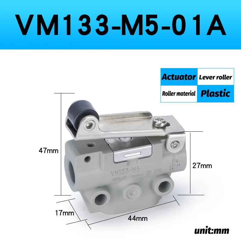 Pneumatischer Rollenschalter Zwei-Wege-Schalter Zwei-Positionen-Schalter Drei-Wege-Schalter Mechanisches Ventil Manuelles Ventil VM131-01-00A VM120-01-00A VM133-M5-01SA