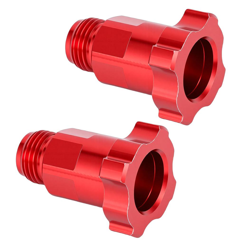 2PCS Spray Gun Cup Adapters Aluminum Alloy Paint Sprayer Cup Converter M16 Male Thread 1.5mm Pitch Red