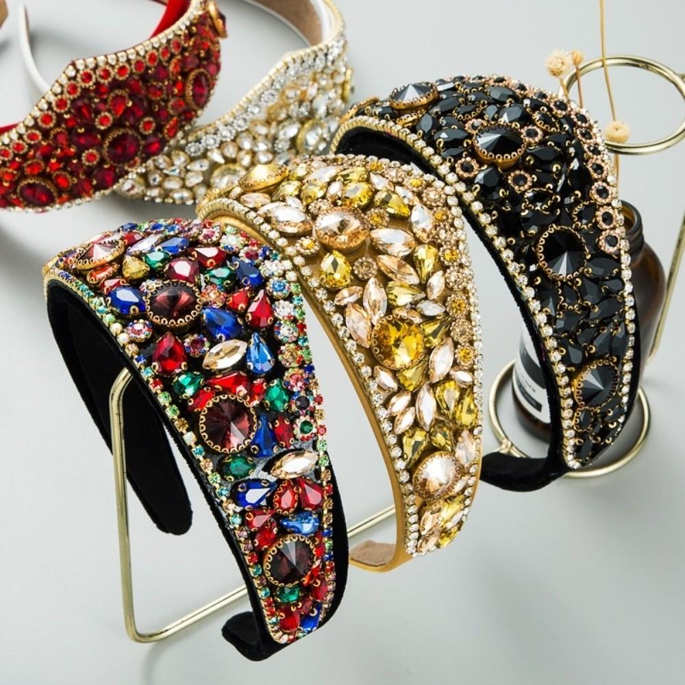 Full Diamond Rhinestone Headbands Super Flash Women Party Headwear Hair Band Hoop Hair Accessories
