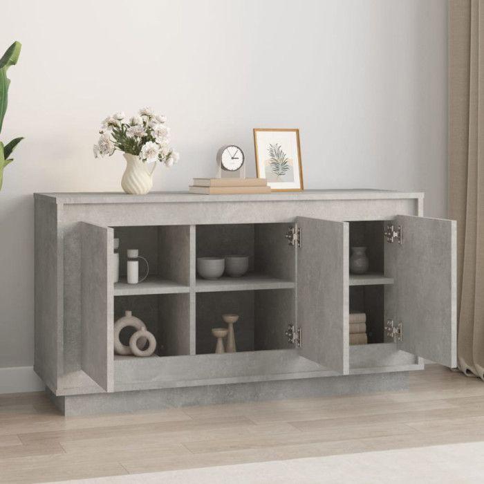 VidaXL Buffet Concrete Grey 102x35x55 Cm Engineered Wood 831889