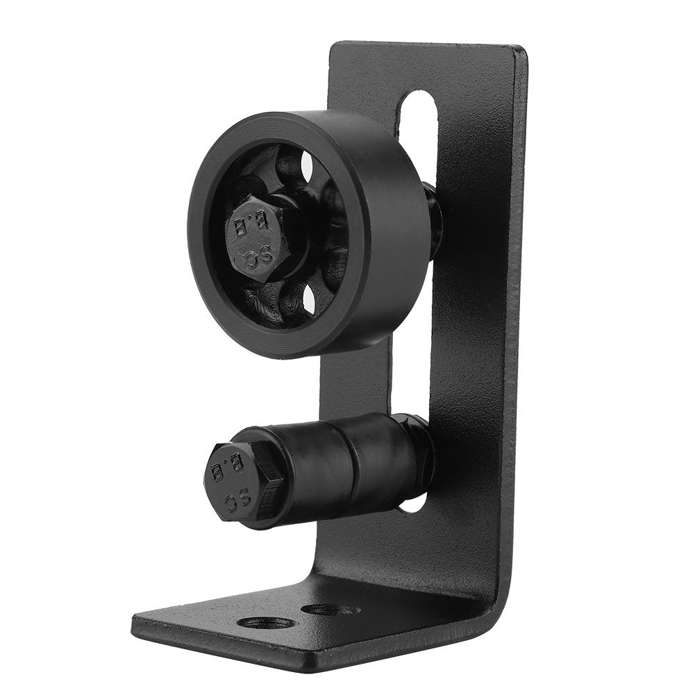 Black Steel Sturdy Durable Door Guide for Sliding Barn Door with 8 Installation Options