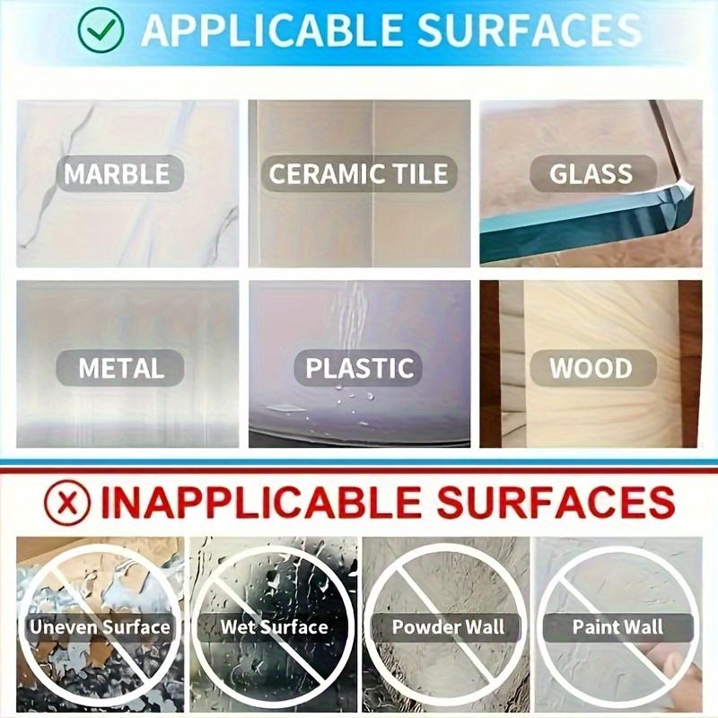 50/100pcs Super Strong Double-Sided Tape, Transparent No Drilling or Nails Needed, Suitable for Plastic, Glass, Metal, Stone