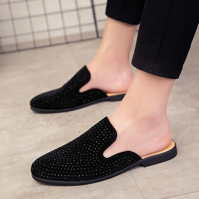 Trendy Shoes for Men  British Breathable Men Casual Shoes, Korean Version Trendy Youth, Bean Shoes  Pointed Leather Shoes