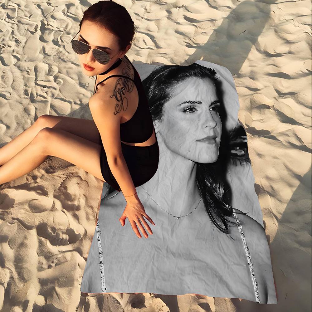Schauspielerin E-Emma Watsons Mikrofaser Strandtuch Saugfähig Schnelltrocknend Weich Yoga Schwimmen Resort Bergsteigen Handtuch