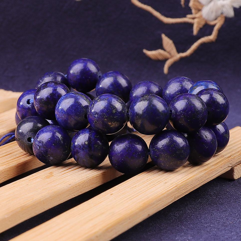 Přírodní kámen Lapis Lazuli kulaté volné korálky pro výrobu šperků Náramek Náhrdelník