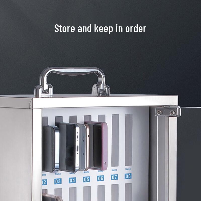 Portable Transparent Stainless Steel Mobile Phone Storage Cabinet